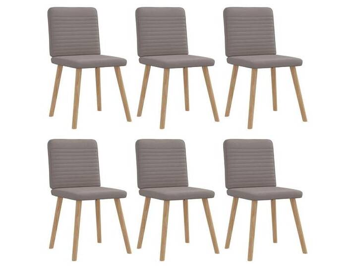 vidaXL Esszimmerstuhl Esszimmerstühle 6 Stk. Taupe Stoff (6 St), Gewebe von vidaXL