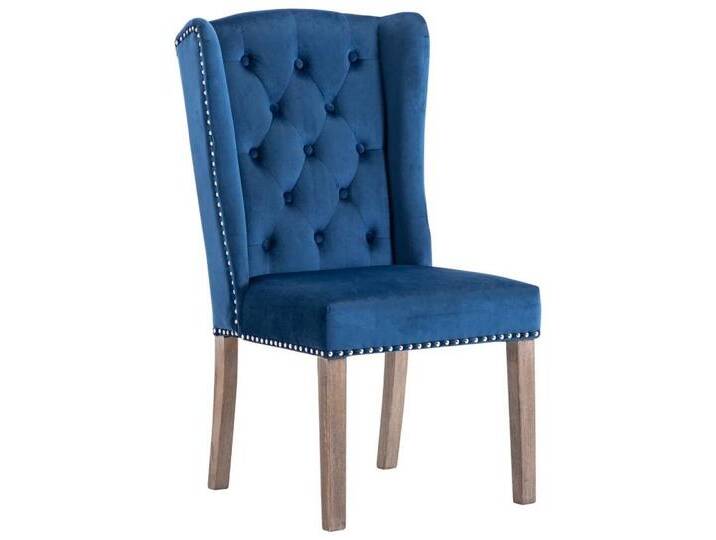 vidaXL Esszimmerstuhl Esszimmerstuhl Blau Samt (1 St), blau von vidaXL