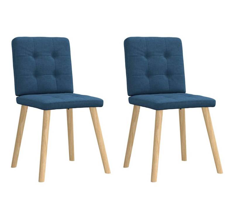 vidaXL Esszimmerstuhl, Esszimmerstühle 2 Stk. Blau Stoff von vidaXL