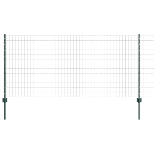 vidaXL Euro Zaun mit 11 U-Posten Grün 1x25 m Stahl von vidaXL