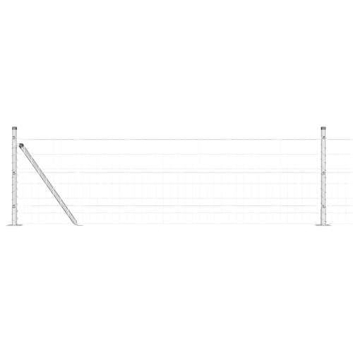 vidaXL Euro Zaun mit 7 Flanschenpfosten 0.6x10 m Verzinkter Stahl vidaXL Euro Zaun mit 7 Flanschenpfosten 0.6x10 m Verzinkter Stahl von vidaXL