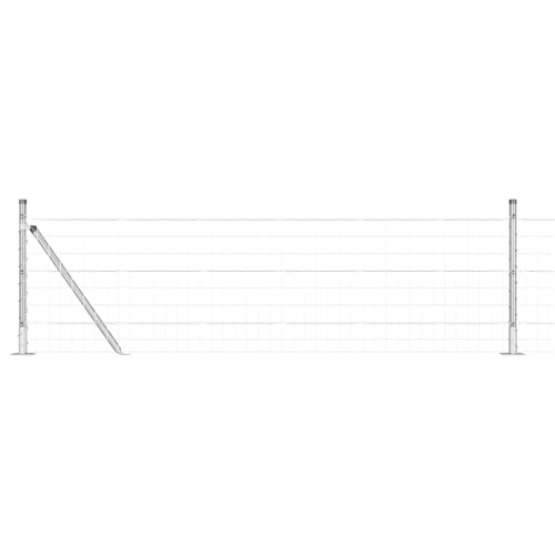 vidaXL Euro Zaun mit 7 Flanschpfosten 0.4x10 m Feuerverzinkter Stahl vidaXL Euro Zaun mit 7 Flanschpfosten 0.4x10 m Feuerverzinkter Stahl von vidaXL