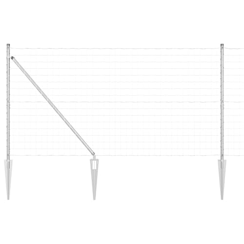vidaXL Euro Zaun mit 7 Spike-Posts 1.4x10 m Verzinkter Stahl von vidaXL
