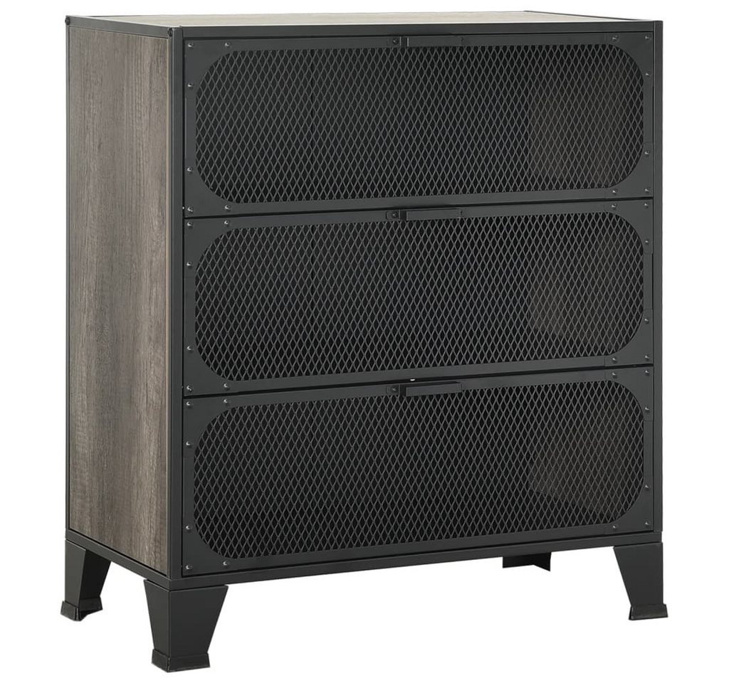 vidaXL Sideboard Aufbewahrungsschrank Grau 72x36x82 cm Metall und MDF (1 St) von vidaXL