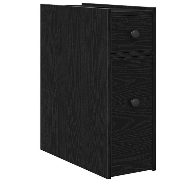 vidaXL Fächerschrank Schmaler Badezimmer-Schrank Schwarze Eiche 80 x 18 x 60 cm (1-St) von vidaXL