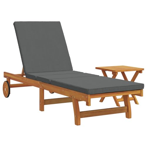vidaXL Klappbarer Gartentisch 40X40X40 cm Massivholz Akazie Outdoor Tragbares Wetterfestes Design Stylisches Möbel für Balkon und Terrasse Faltbar im Sommer von vidaXL