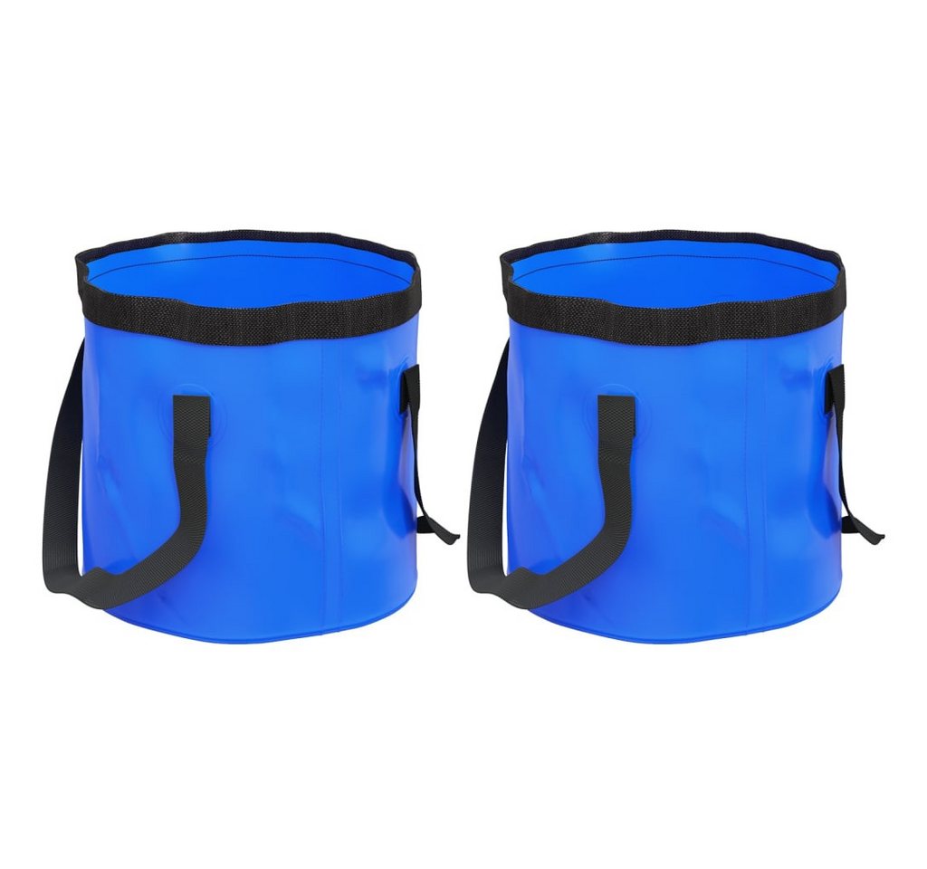 vidaXL Falteimer Falteimer 2 Stk. Blau 20 L PVC von vidaXL