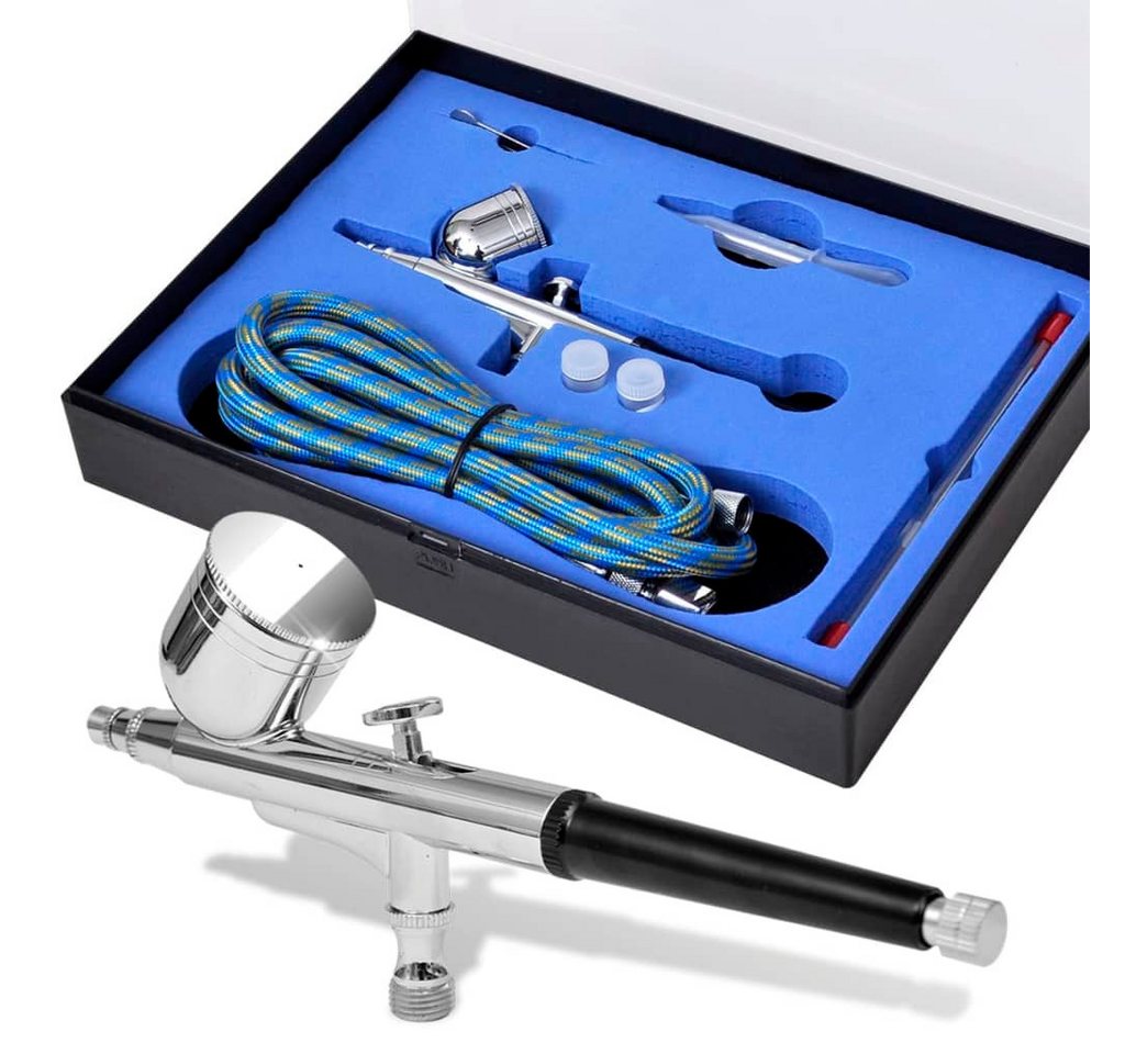 vidaXL Farbsprühpistole Airbrush-Set 0,2 / 0,3 / 0,5 mm Düsen von vidaXL