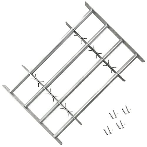 vidaXL Fenstergitter mit Schrauben Ausziehbar Stahl 500-650mm Einbruchschutz von vidaXL