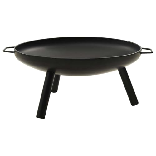 vidaXL Feuerschale Feuerstelle Garten Terrasse Kamin Feuer Lagerfeuer Gartenfeuer Feuerkorb Terrassenfeuer Grillfeuer Outdoor 70x59x28cm Stahl von vidaXL
