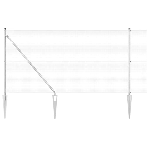 vidaXL Feuerverzinktes Zaunpfosten Set mit Netzrolle 10 X 1 m Robustes Metall Design für Outdoor Zaun Installationsbedürfnisse Gartenumzäunung Robuste Pfosten Einfache Montage Wasserabweisend vidaXL Feuerverzinktes Zaunpfosten Set mit Netzrolle 10 X 1 m Robustes Metall Design für Outdoor Zaun Installationsbedürfnisse Gartenumzäunung Robuste Pfosten Einfache Montage Wasserabweisend von vidaXL