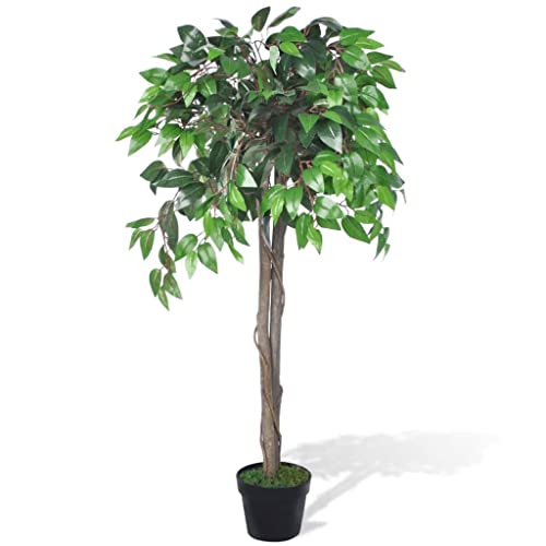 vidaXL Ficus Benjamini Birkenfeige Kunstpflanze künstliche Zimmerpflanze Baum von vidaXL