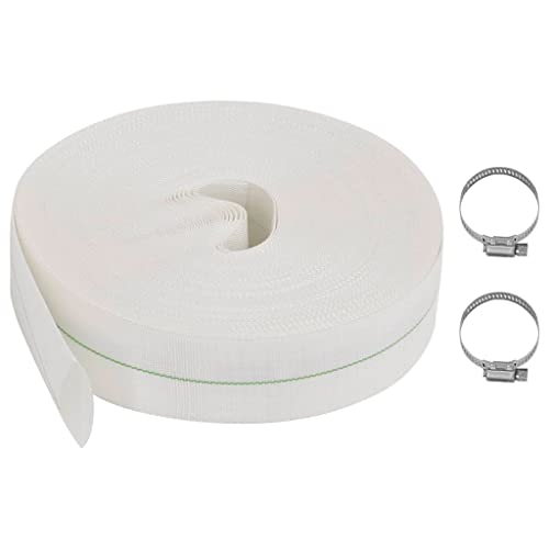 vidaXL Flachschlauch Bewässerungsschlauch Wasserschlauch Industrieschlauch Abwasserschlauch Gartenschlauch mit Schlauchschelle 100 m 1.5" PVC von vidaXL