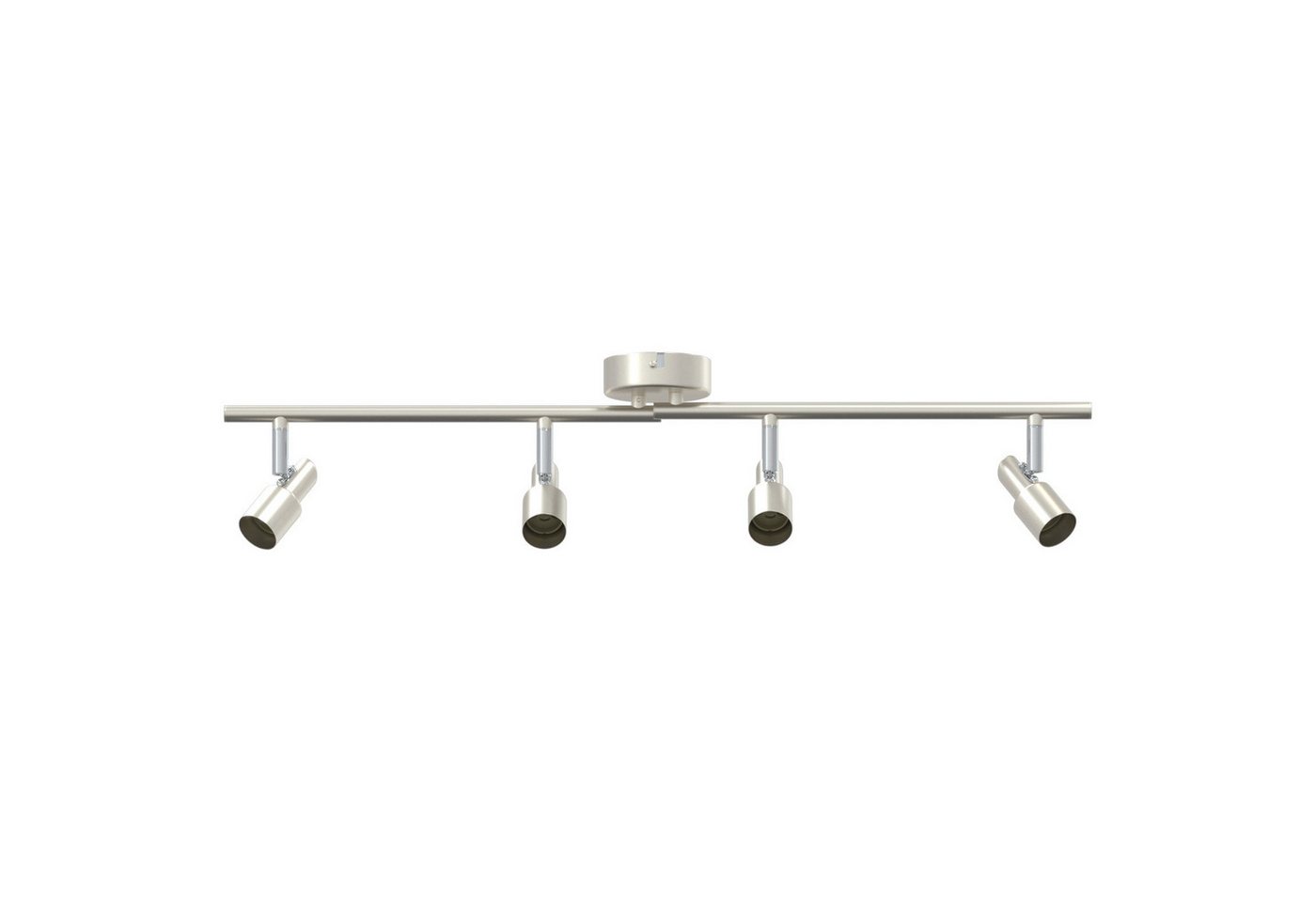 vidaXL Flutlichtstrahler Deckenstrahler 4-Fach Verstellbar Gebürstetes Nickel GU10 von vidaXL