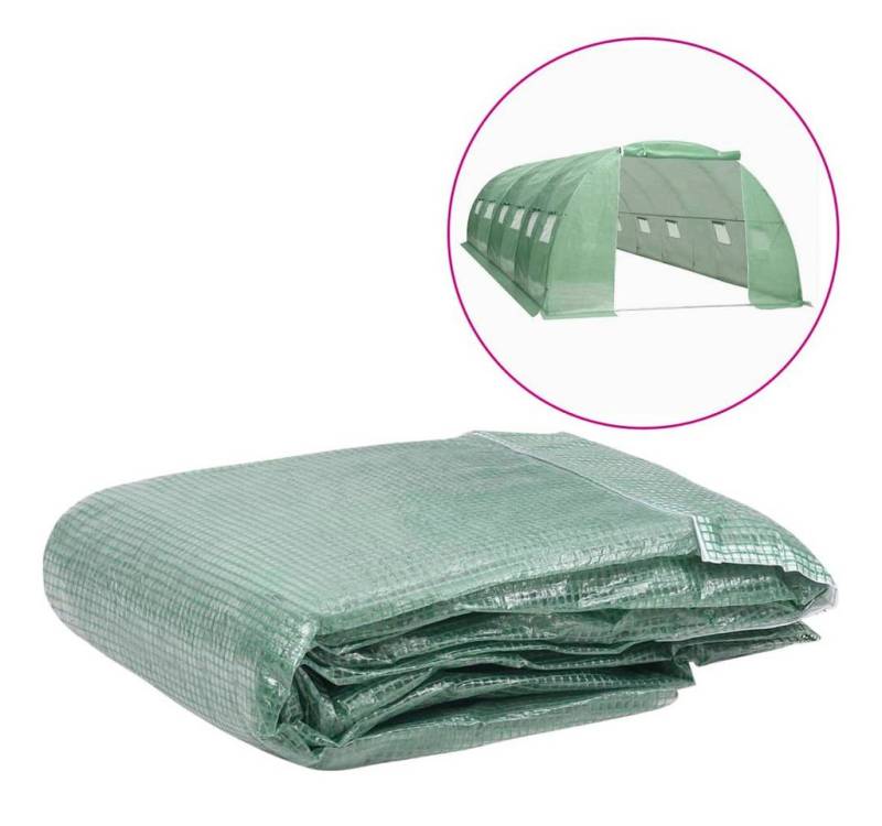 vidaXL Foliengewächshaus Ersatzabdeckung für Gewächshaus (24 m) 400x600x200 cm Grün von vidaXL