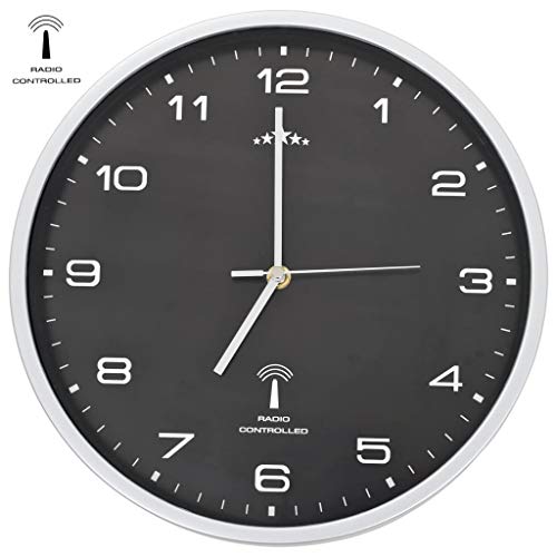 vidaXL Funkwanduhr mit Quarzwerk Schwarz Wanduhr Bürouhr Küchenuhr Analog Uhr vidaXL Funkwanduhr mit Quarzwerk Schwarz Wanduhr Bürouhr Küchenuhr Analog Uhr von vidaXL