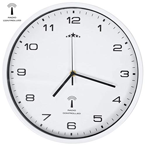 vidaXL Funkwanduhr mit Quarzwerk Weiß Wanduhr Bürouhr Analog Uhr Küchenuhr vidaXL Funkwanduhr mit Quarzwerk Weiß Wanduhr Bürouhr Analog Uhr Küchenuhr von vidaXL