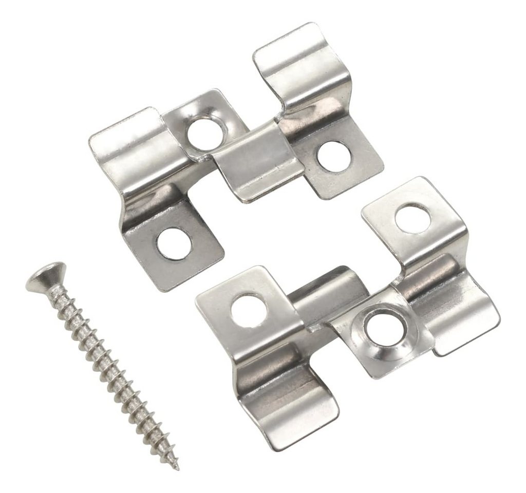 Teppichboden 100 Stk. Deckclips mit 200 Schrauben Edelstahl, vidaXL, Höhe: 1.2 mm von vidaXL