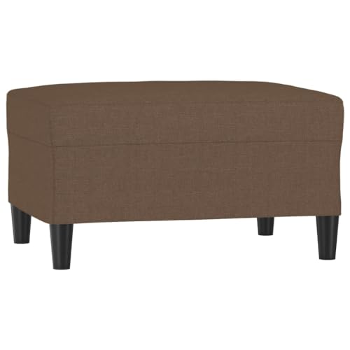 vidaXL Fußhocker, Sitzhocker Sitzbank mit Holzrahmen, Polsterhocker Hocker für Wohnzimmer, Fußbank Fußstütze Fußablage, Modern, Braun Stoff von vidaXL