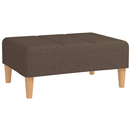 vidaXL Fußhocker Fußbank Fußstütze Fußschemel Schemel Ottomane Sitzhocker Fußablage Polsterhocker Wohnzimmer Flur Taupe 78x56x32cm Stoff von vidaXL