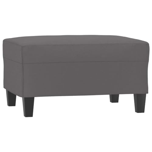 vidaXL Fußhocker Sitzhocker Polsterhocker Fußschemel Schemel Sitzbank Fußbank Hocker Fußstütze Fußablage Wohnzimmer Grau 70x55x41cm Kunstleder von vidaXL