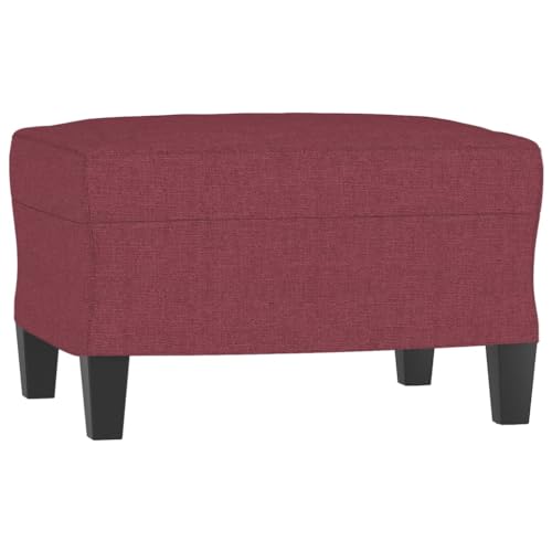 vidaXL Fußhocker Sitzhocker Polsterhocker Fußschemel Schemel Sitzbank Fußbank Hocker Fußstütze Fußablage Wohnzimmer Weinrot 60x50x41cm Stoff von vidaXL