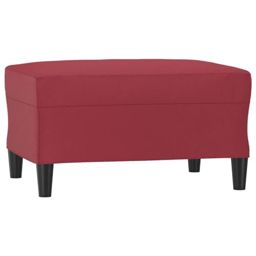vidaXL Fußhocker Sitzhocker Polsterhocker Fußschemel Schemel Sitzbank Fußbank Hocker Fußstütze Fußablage Wohnzimmer Weinrot 70x55x41cm Kunstleder von vidaXL