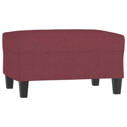vidaXL Fußhocker Sitzhocker Polsterhocker Fußschemel Schemel Sitzbank Fußbank Hocker Fußstütze Fußablage Wohnzimmer Weinrot 70x55x41cm Stoff von vidaXL