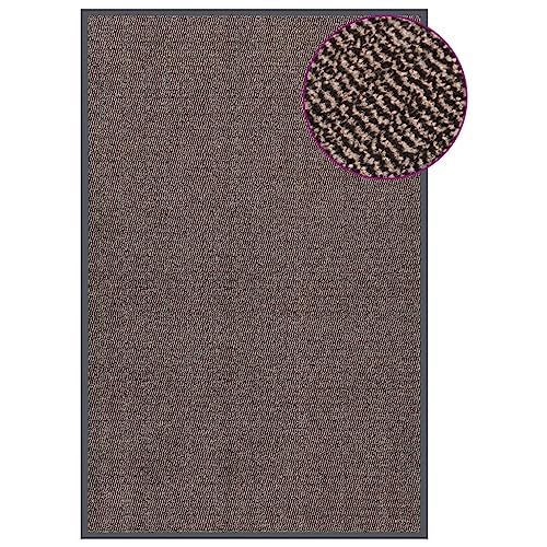 vidaXL Fußmatte Getuftet Türmatte Schmutzfangmatte Fußabtreter Schmutzmatte Sauberlaufmatte Türvorleger Teppich Matte 120x180cm Dunkelbraun von vidaXL