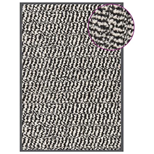 vidaXL Fußmatte Getuftet Türmatte Schmutzfangmatte Fußabtreter Schmutzmatte Sauberlaufmatte Türvorleger Teppich Matte 40x60cm Hellbraun von vidaXL