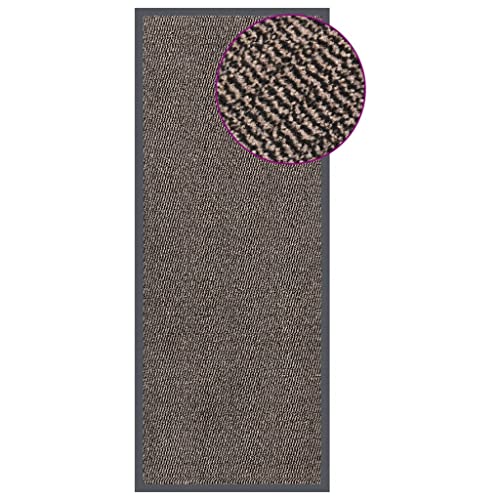 vidaXL Fußmatte Getuftet Türmatte Schmutzfangmatte Fußabtreter Schmutzmatte Sauberlaufmatte Türvorleger Teppich Matte 60x150cm Dunkelbraun von vidaXL