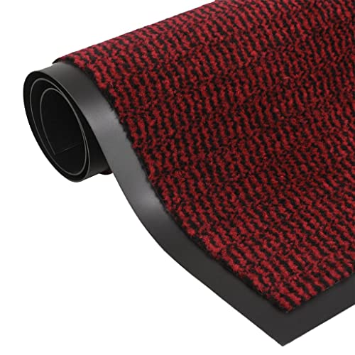 vidaXL Fußmatte Getuftet Türmatte Schmutzfangmatte Fußabtreter Schmutzmatte Sauberlaufmatte Türvorleger Teppich Matte 60x150cm Rot von vidaXL