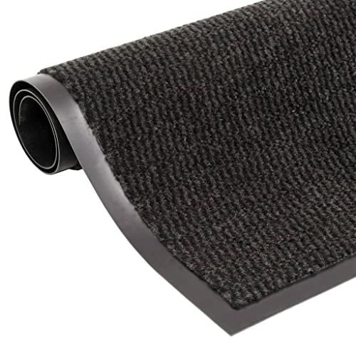 vidaXL Fußmatte Getuftet Türmatte Schmutzfangmatte Fußabtreter Schmutzmatte Sauberlaufmatte Türvorleger Teppich Matte 60x150cm Schwarz von vidaXL