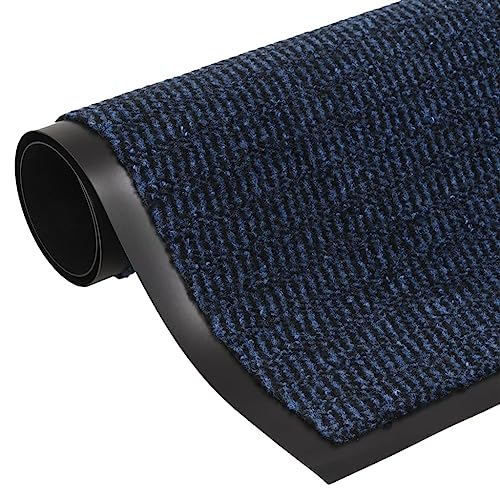 vidaXL Fußmatte Getuftet Türmatte Schmutzfangmatte Fußabtreter Schmutzmatte Sauberlaufmatte Türvorleger Teppich Matte 60x180cm Blau von vidaXL