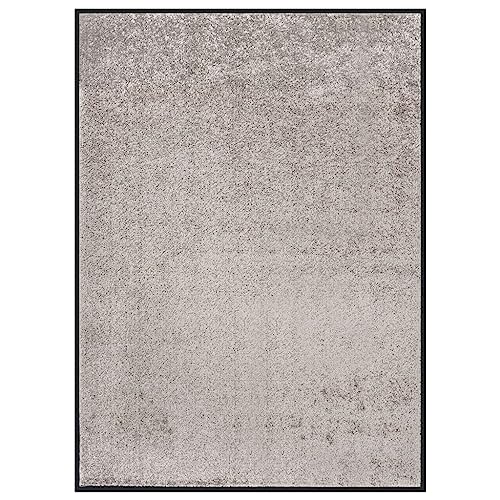 vidaXL Fußmatte Schmutzfangmatte Türmatte Schmutzmatte Sauberlaufmatte Türvorleger Fußabtreter Schmutzfangläufer Teppich Matte Grau 60x80cm von vidaXL