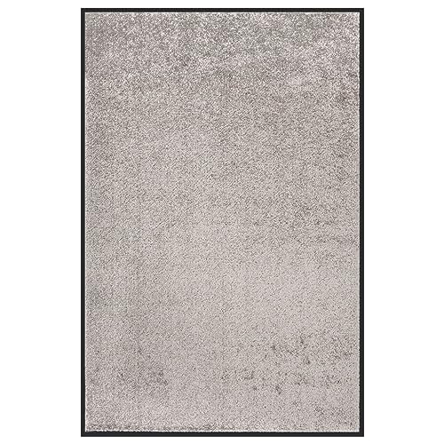 vidaXL Fußmatte Schmutzfangmatte Türmatte Schmutzmatte Sauberlaufmatte Türvorleger Fußabtreter Schmutzfangläufer Teppich Matte Grau 80x120cm von vidaXL