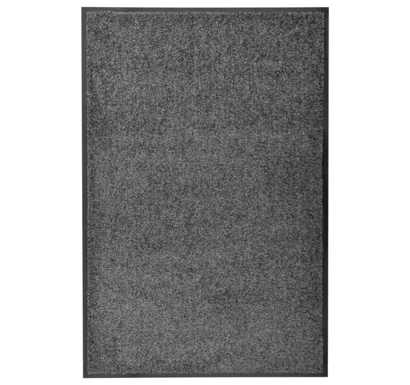 vidaXL Fußmatte Türmatte Fußmatte Waschbar Anthrazit 60x90 cm Schmutzfangmatte Türvorl, Rechteck, Höhe: 60 mm von vidaXL