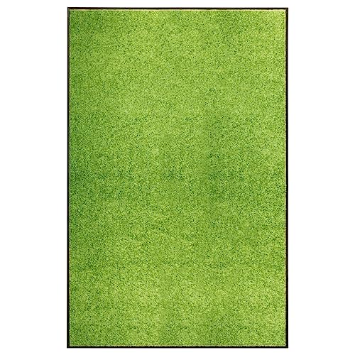 vidaXL Fußmatte Waschbar Schmutzfangmatte Türmatte Fußabtreter Schmutzmatte Schmutzfangläufer Sauberlaufmatte Innen Außen Grün 120x180cm von vidaXL