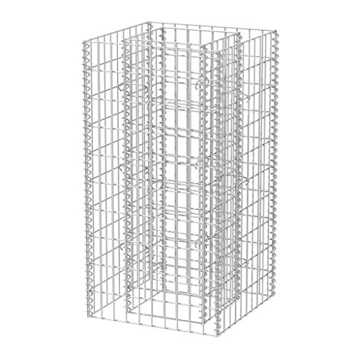 vidaXL Gabione Hochbeet Stahl 50x50x100 cm Steinkorb Blumenkasten Pflanzenkorb von vidaXL