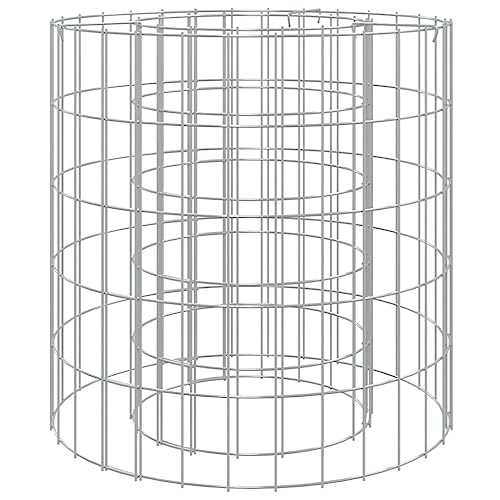 vidaXL Gabionen Feuerstelle, Feuerkorb für Garten Terrasse, Steinkorb zum Grillen, Gartenfeuer Gabionen Kamin Gartenkamin, Verzinktes Eisen von vidaXL