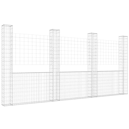vidaXL Gabionenkorb U-Form mit 4 Säulen Gabione Gabionen Steinkorb Steingabionen Sichtschutz Drahtkorb Wand Mauer Drahtzaun Eisen 380x20x200cm vidaXL Gabionenkorb U-Form mit 4 Säulen Gabione Gabionen Steinkorb Steingabionen Sichtschutz Drahtkorb Wand Mauer Drahtzaun Eisen 380x20x200cm von vidaXL