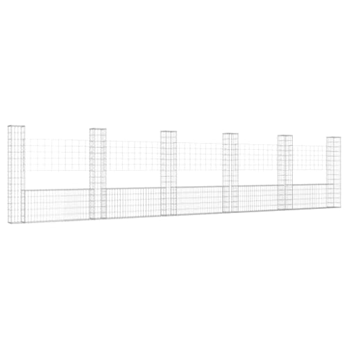 vidaXL Gabionenkorb U-Form mit 6 Säulen Gabione Gabionen Steinkorb Steingabionen Sichtschutz Drahtkorb Wand Mauer Drahtzaun Eisen 620x20x150cm vidaXL Gabionenkorb U-Form mit 6 Säulen Gabione Gabionen Steinkorb Steingabionen Sichtschutz Drahtkorb Wand Mauer Drahtzaun Eisen 620x20x150cm von vidaXL