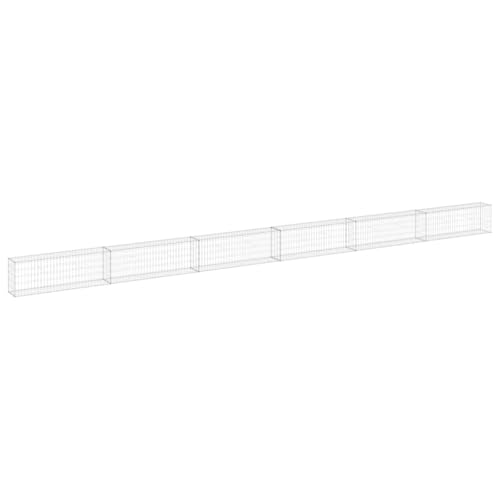 vidaXL Gabionenwand mit Abdeckung Gabione Steingabionen Steinkorb Gabionen Wand Drahtkorb Draht Mauer Verzinkter Stahl 900x30x50cm vidaXL Gabionenwand mit Abdeckung Gabione Steingabionen Steinkorb Gabionen Wand Drahtkorb Draht Mauer Verzinkter Stahl 900x30x50cm von vidaXL