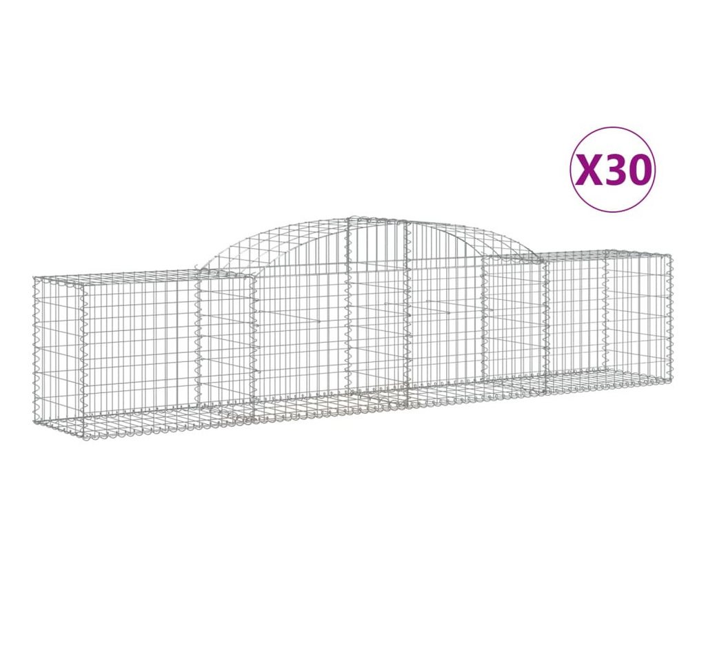 vidaXL Gabionenzaun, Gabionen mit Hochbogen 30 Stk. 300x50x60/80 cm Verzinktes Eisen vidaXL Gabionenzaun, Gabionen mit Hochbogen 30 Stk. 300x50x60/80 cm Verzinktes Eisen von vidaXL