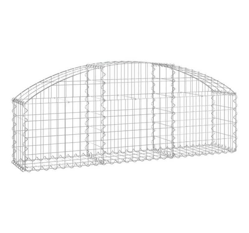 vidaXL Gabionenzaun, Gabione mit Hochbogen 150x30x40/60 cm Verzinktes Eisen von vidaXL