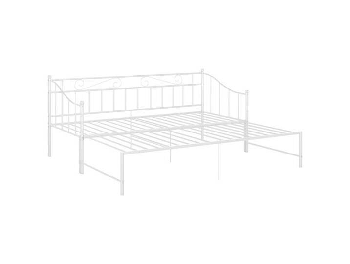vidaXL Gästebett Ausziehsofa Bettgestell Weiß Metall 90x200 cm Einzelbett Bettrahmen, weiß vidaXL Gästebett Ausziehsofa Bettgestell Weiß Metall 90x200 cm Einzelbett Bettrahmen, weiß von vidaXL