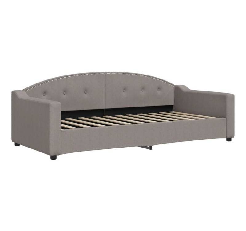 vidaXL Gästebett Gästebett Tagesbett Ausziehbar mit Schubladen Taupe 90x200 cm Stoff Be von vidaXL