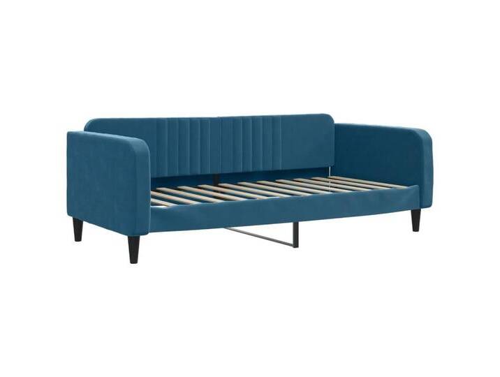 vidaXL Gästebett Tagesbett Blau 90x200 cm Samt Gästebett Gästecouch Gästesofa Bett Bett, blau von vidaXL