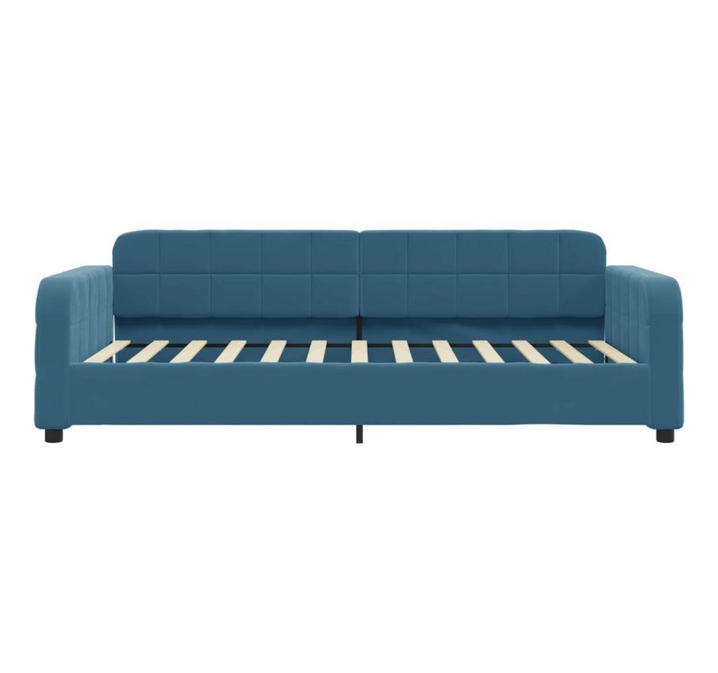 vidaXL Gästebett Tagesbett Blau 90x200 cm Samt Gästebett Gästecouch Gästesofa Bett Bett von vidaXL