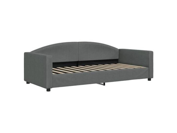 vidaXL Gästebett Tagesbett Dunkelgrau 90x200 cm Stoff Gästebett Gästecouch Gästesofa Be, grau von vidaXL